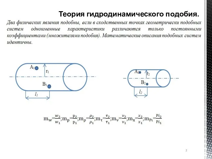 Теория гидродинамического подобия.