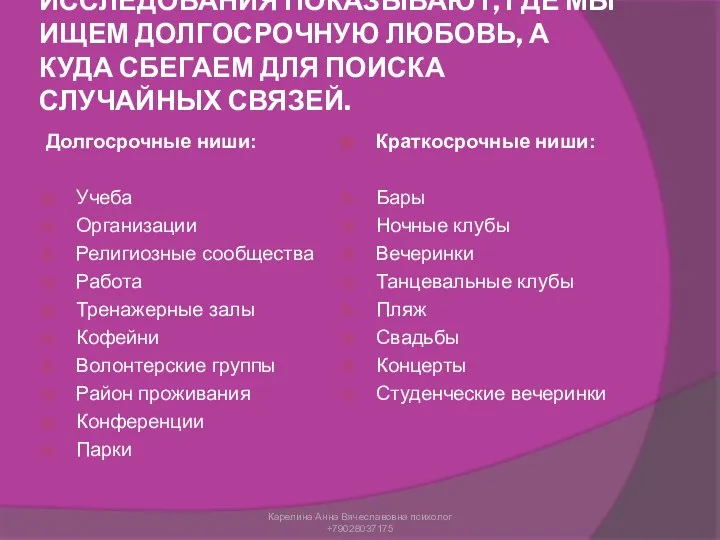 ИССЛЕДОВАНИЯ ПОКАЗЫВАЮТ, ГДЕ МЫ ИЩЕМ ДОЛГОСРОЧНУЮ ЛЮБОВЬ, А КУДА СБЕГАЕМ ДЛЯ