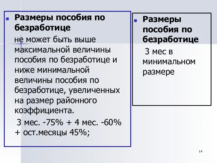 Размеры пособия по безработице не может быть выше максимальной величины пособия