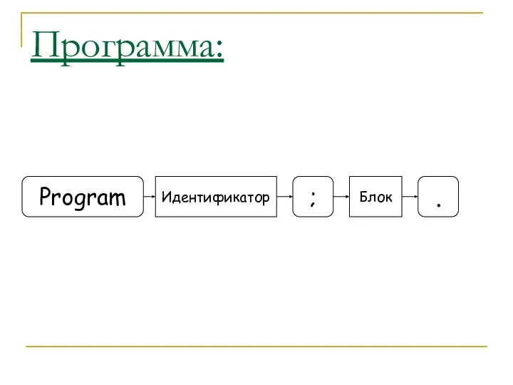 Программа: