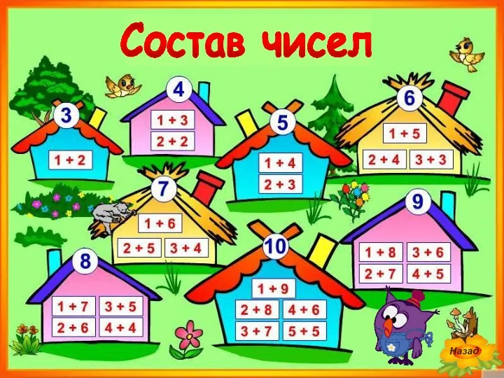 Состав чисел Назад