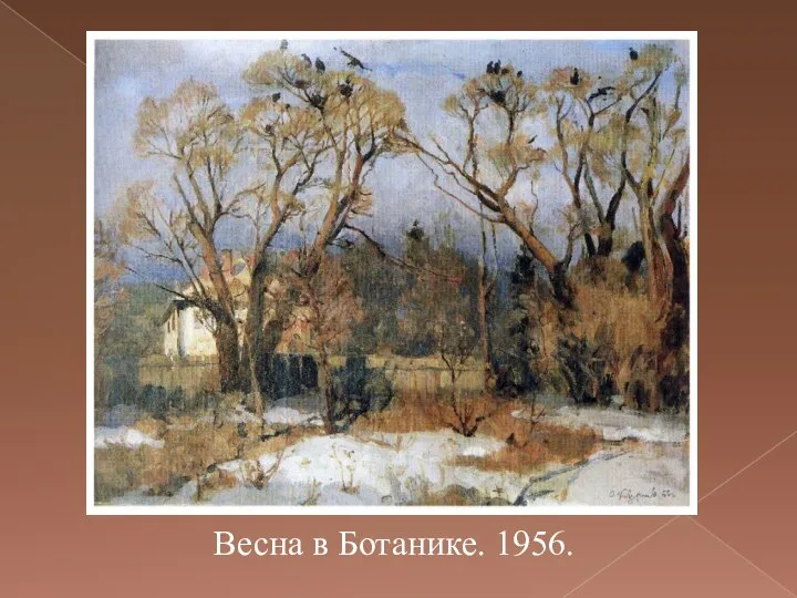 Весна в Ботанике. 1956.