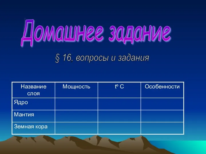 Домашнее задание § 16, вопросы и задания