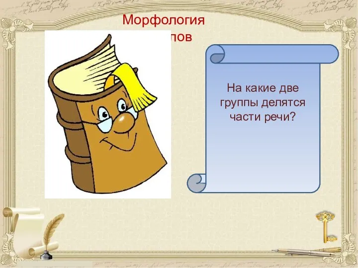 Морфология 20 баллов На какие две группы делятся части речи?