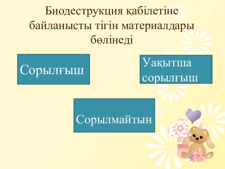 Биодеструкция қабілетіне байланысты тігін материалдары бөлінеді Сорылғыш Уақытша сорылғыш Сорылмайтын