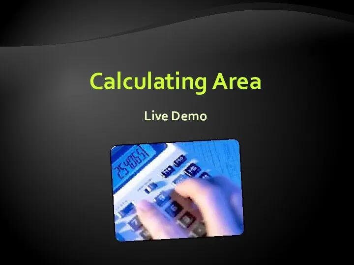 Calculating Area Live Demo