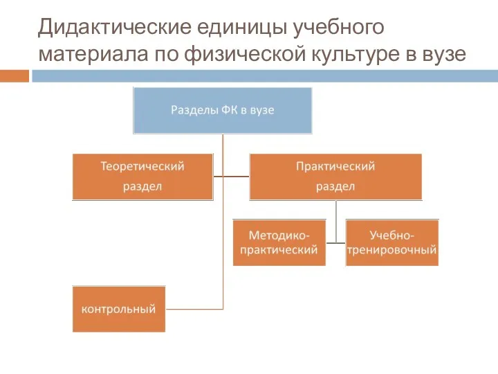 Дидактические единицы учебного материала по физической культуре в вузе