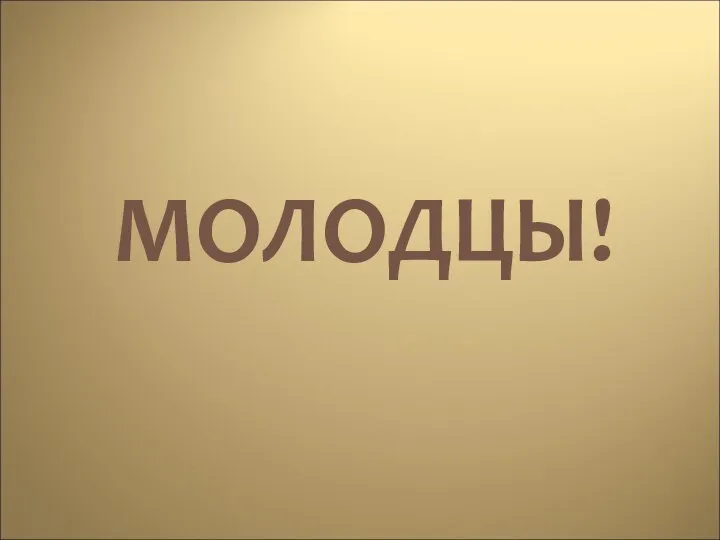 МОЛОДЦЫ!