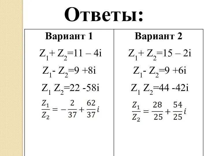 Ответы: