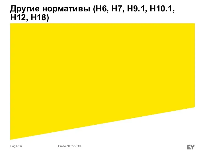 Другие нормативы (Н6, Н7, Н9.1, Н10.1, Н12, Н18) Presentation title