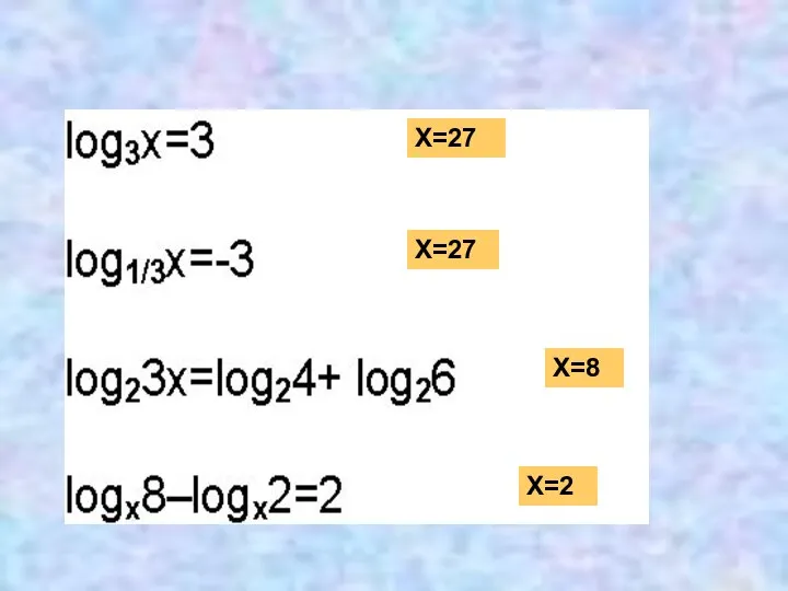 X=27 X=27 X=8 X=2