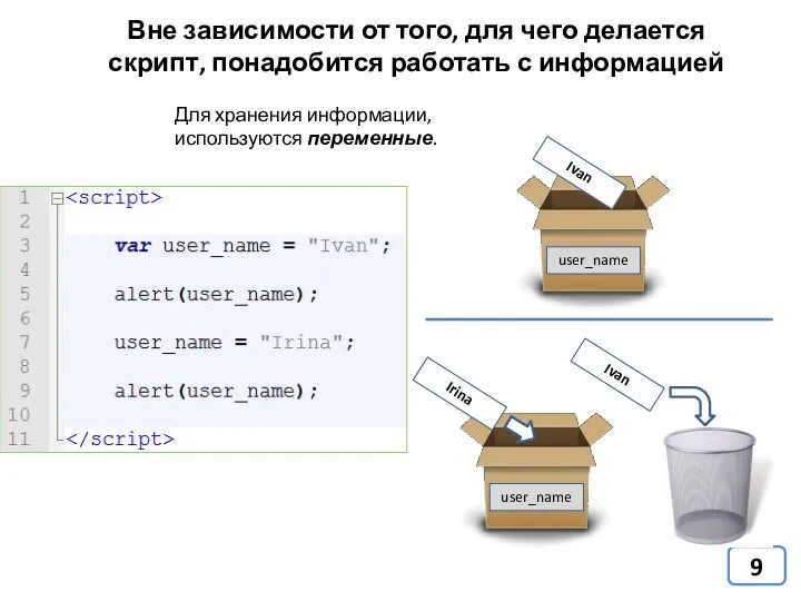 Вне зависимости от того, для чего делается скрипт, понадобится работать с