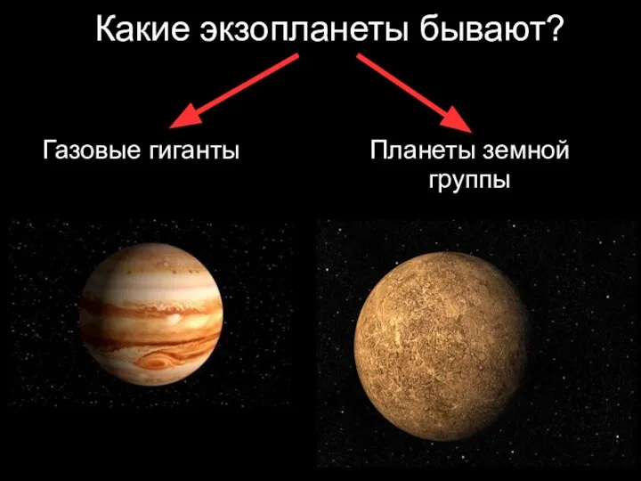 Какие экзопланеты бывают? Газовые гиганты Планеты земной группы