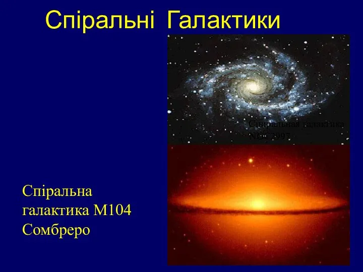 Спіральні Галактики Спиральная галактика NGC2997 Спіральна галактика М104 Сомбреро