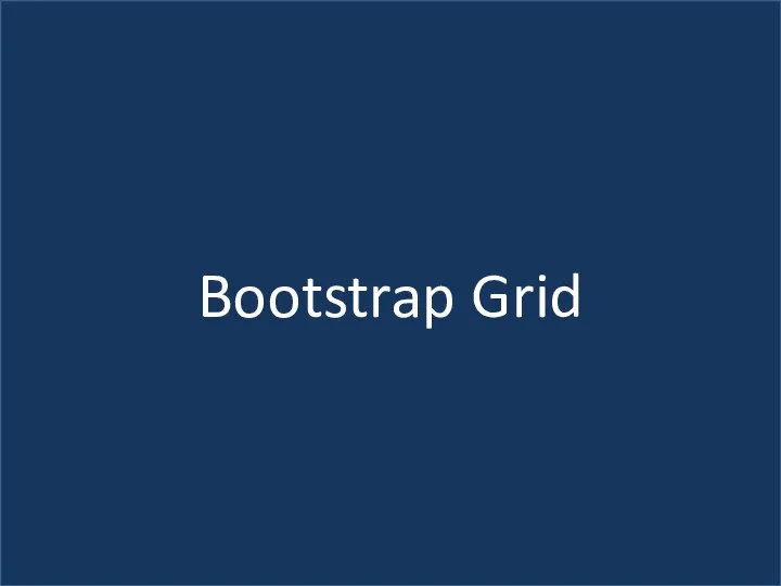 Bootstrap Grid