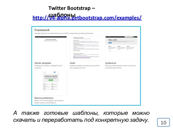 Twitter Bootstrap – шаблоны А также готовые шаблоны, которые можно скачать