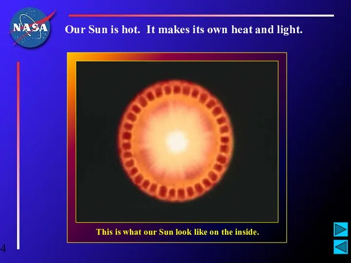 Our Sun is hot. It makes its own heat and light.