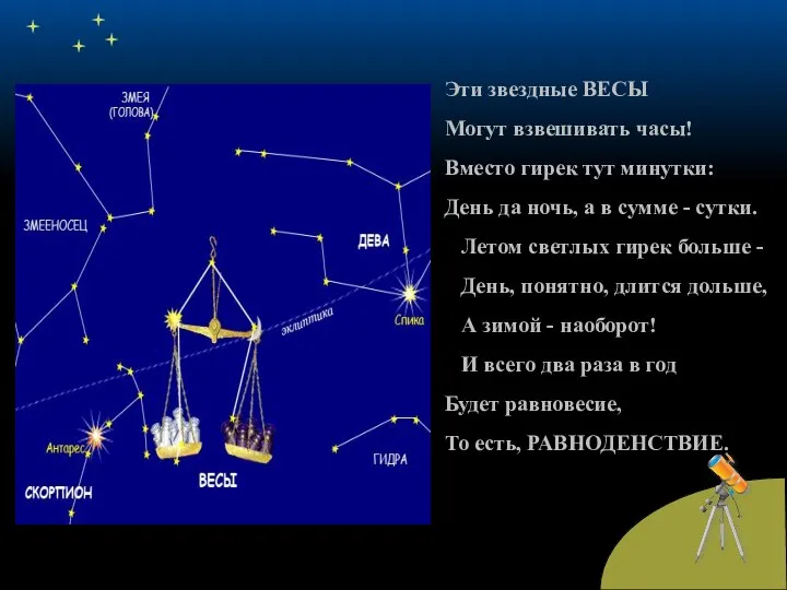 Эти звездные ВЕСЫ Могут взвешивать часы! Вместо гирек тут минутки: День