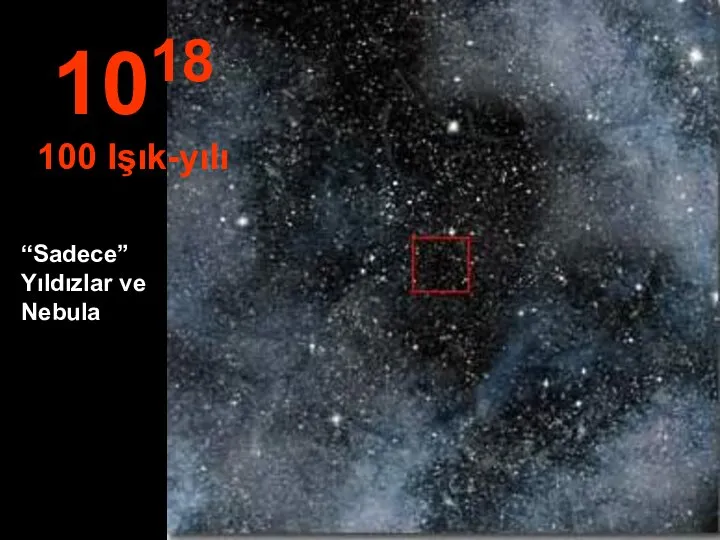 “Sadece” Yıldızlar ve Nebula 1018 100 Işık-yılı