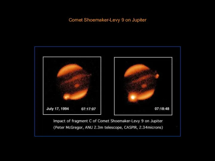 Comet Shoemaker-Levy 9 on Jupiter