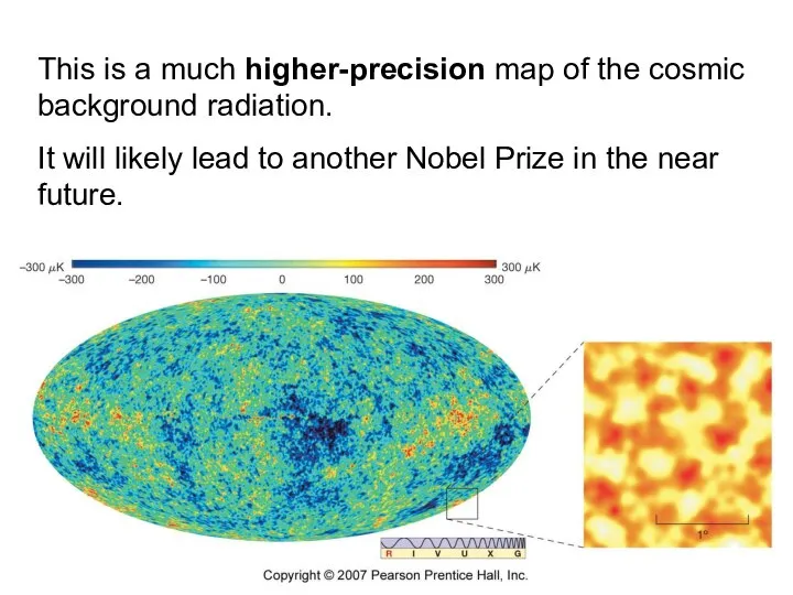 This is a much higher-precision map of the cosmic background radiation.