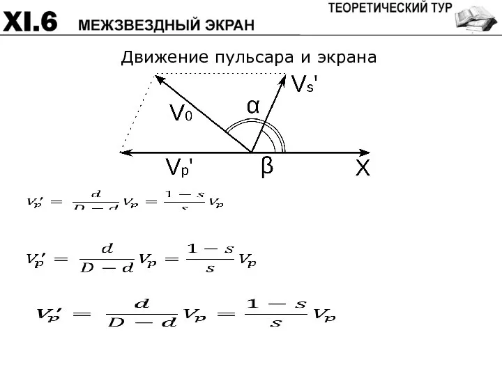 Движение пульсара и экрана