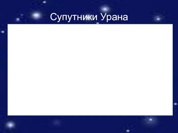 Супутники Урана Має 27 відомих супутників. Вони отримали назви на честь