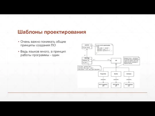 Шаблоны проектирования Очень важно понимать общие принципы создания ПО Ведь языков