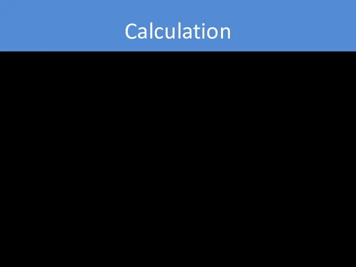 Calculation