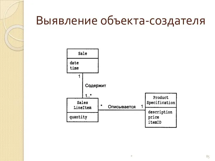 Выявление объекта-создателя *