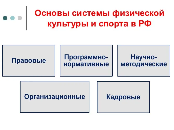 Основы системы физической культуры и спорта в РФ