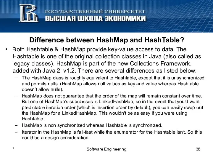 Difference between HashMap and HashTable? Both Hashtable & HashMap provide key-value