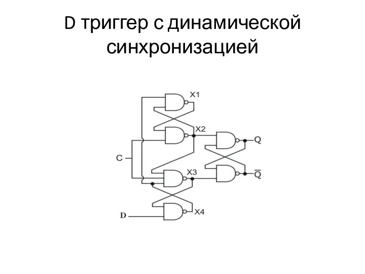 D триггер с динамической синхронизацией