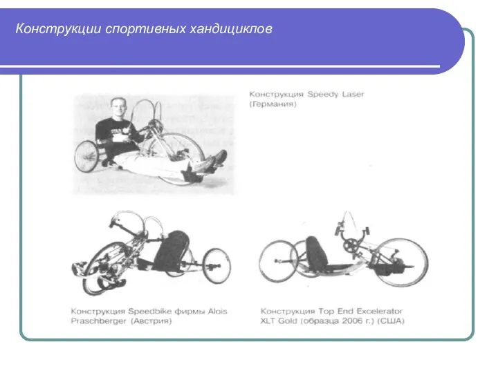 Конструкции спортивных хандициклов