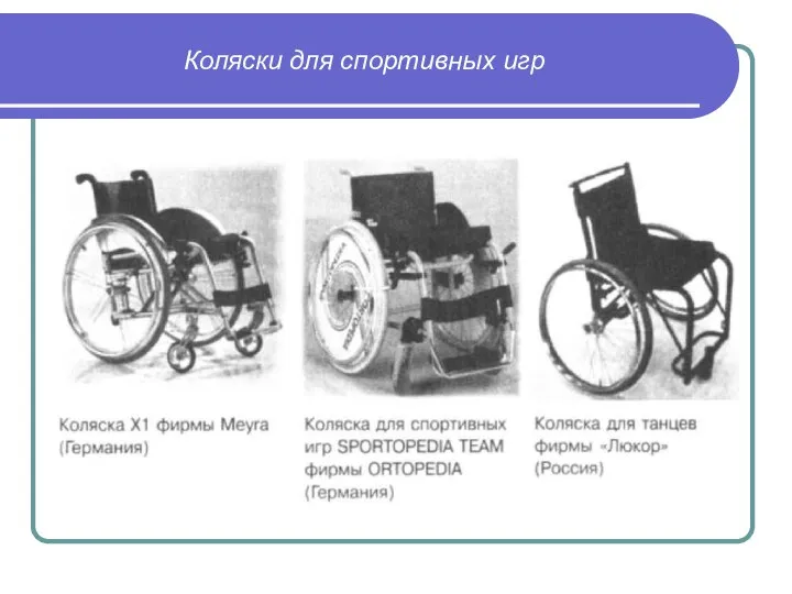 Коляски для спортивных игр