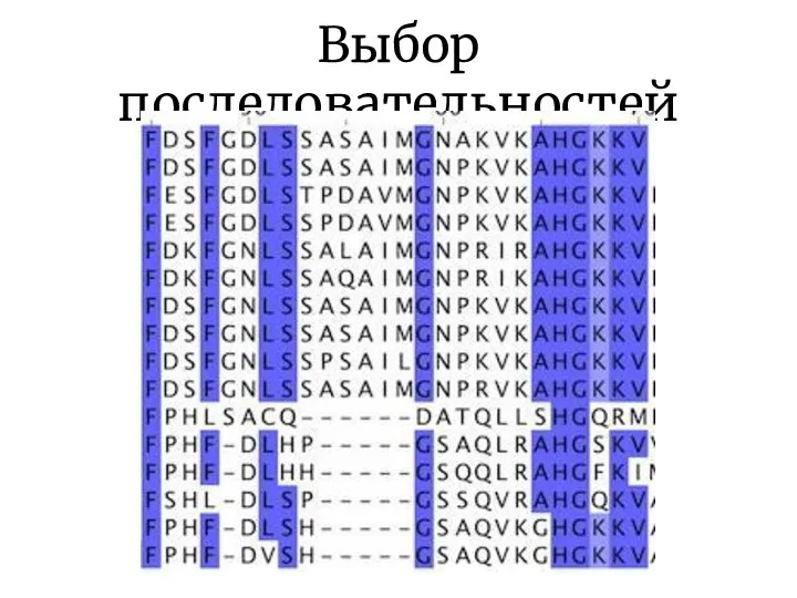 Выбор последовательностей