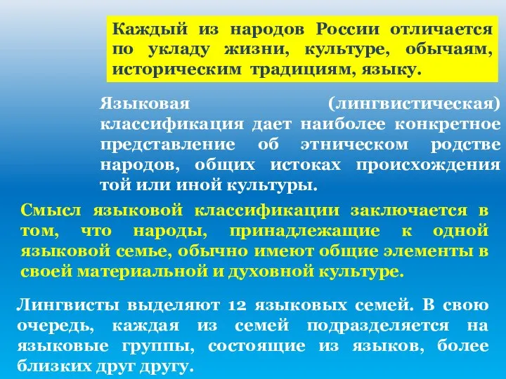 Каждый из народов России отличается по укладу жизни, культуре, обычаям, историческим