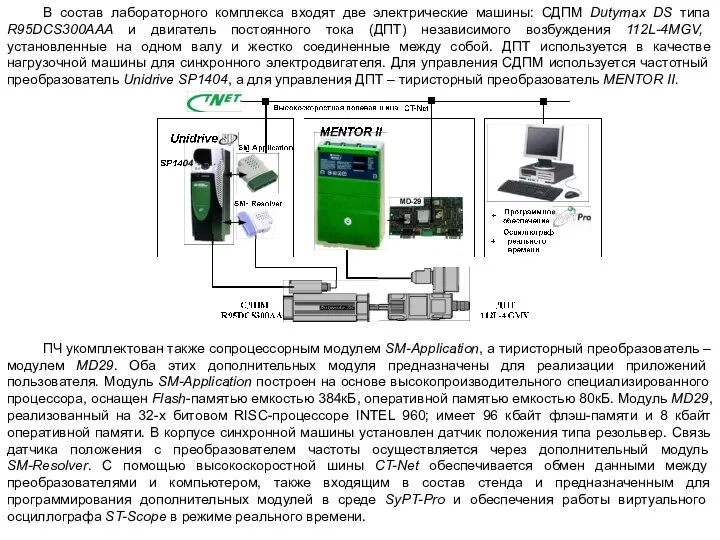 В состав лабораторного комплекса входят две электрические машины: СДПМ Dutymax DS