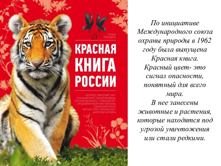 По инициативе Международного союза охраны природы в 1962 году была выпущена