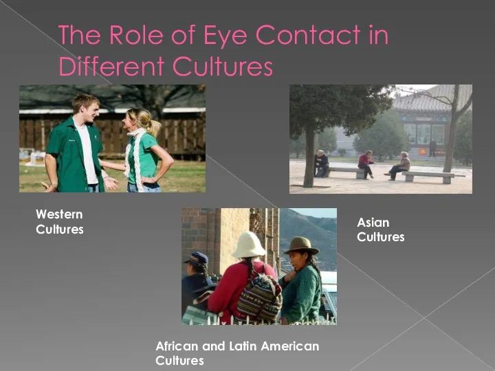 The Role of Eye Contact in Different Cultures Western Cultures Asian