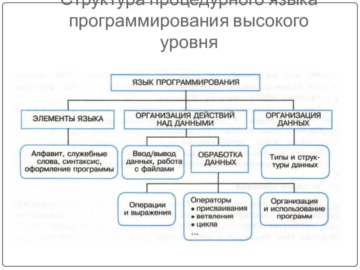 Структура процедурного языка программирования высокого уровня