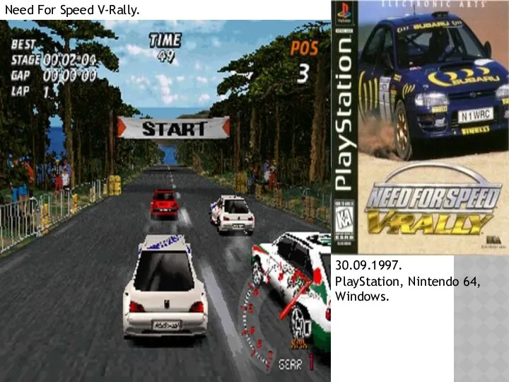 Need For Speed V-Rally. 30.09.1997. PlayStation, Nintendo 64, Windows.