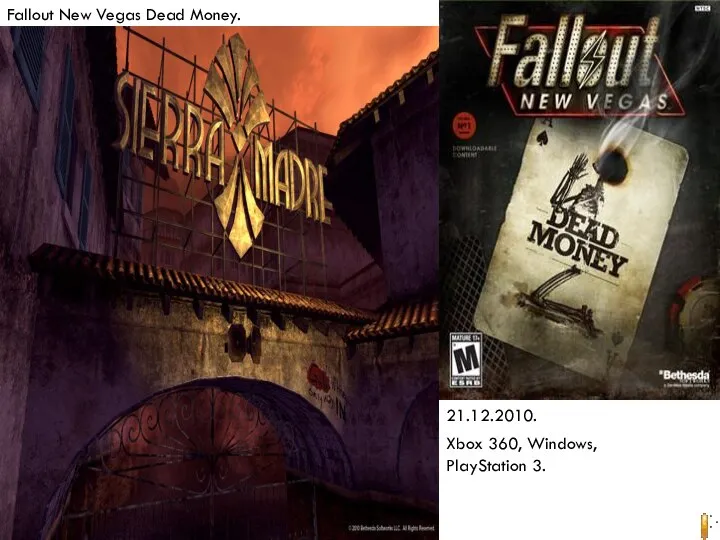 Fallout New Vegas Dead Money. 21.12.2010. Xbox 360, Windows, PlayStation 3.