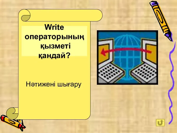 Write операторының қызметі қандай? Нәтижені шығару