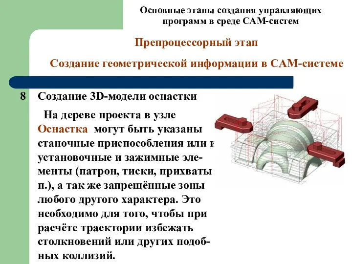 Основные этапы создания управляющих программ в среде CAM-систем 8 Создание 3D-модели