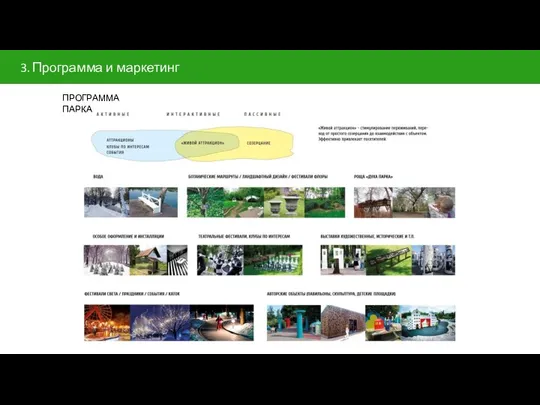 3. Программа и маркетинг ПРОГРАММА ПАРКА