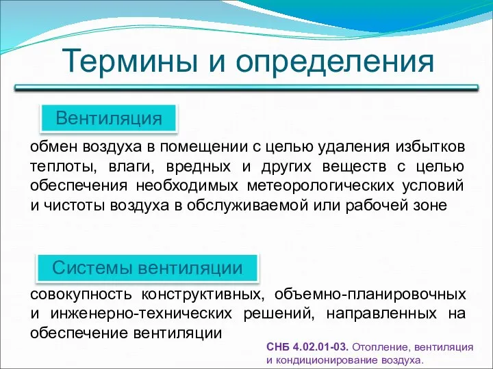 Термины и определения обмен воздуха в помещении с целью удаления избытков