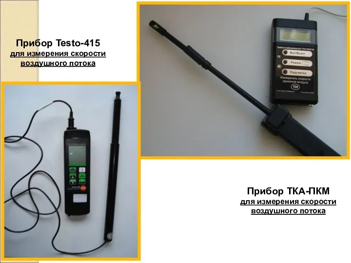 Прибор ТКА-ПКМ для измерения скорости воздушного потока Прибор Testo-415 для измерения скорости воздушного потока