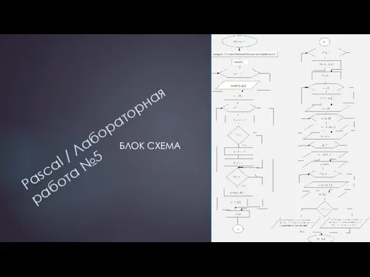 Pascal / Лабораторная работа №5 БЛОК СХЕМА