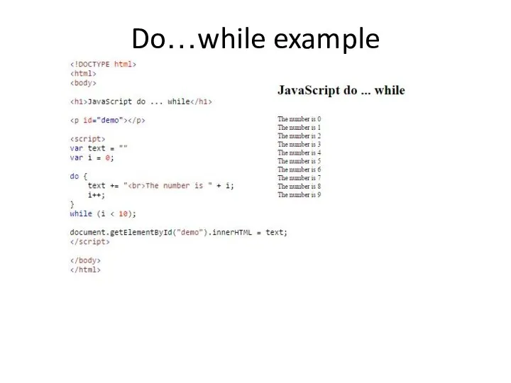 Do…while example